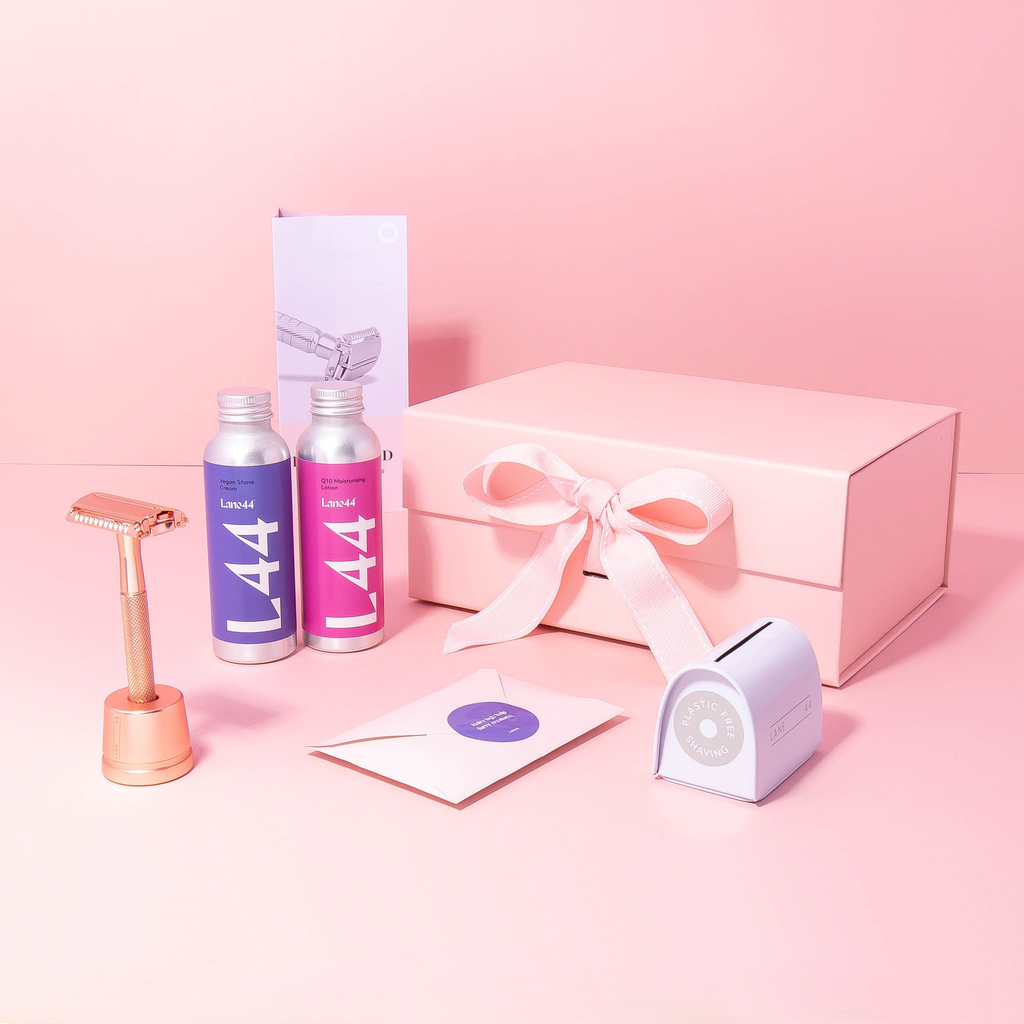 rose gold safety razor gift set