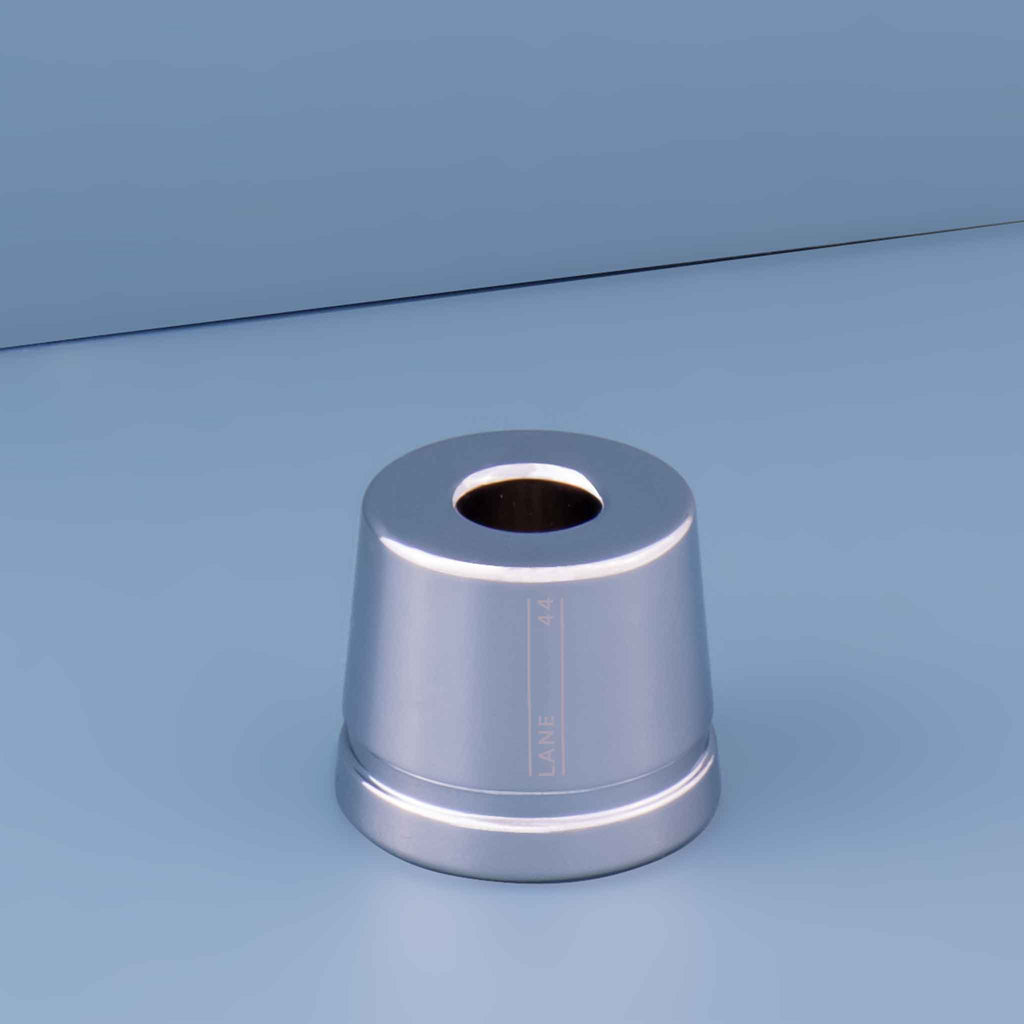 silver safety razor stand